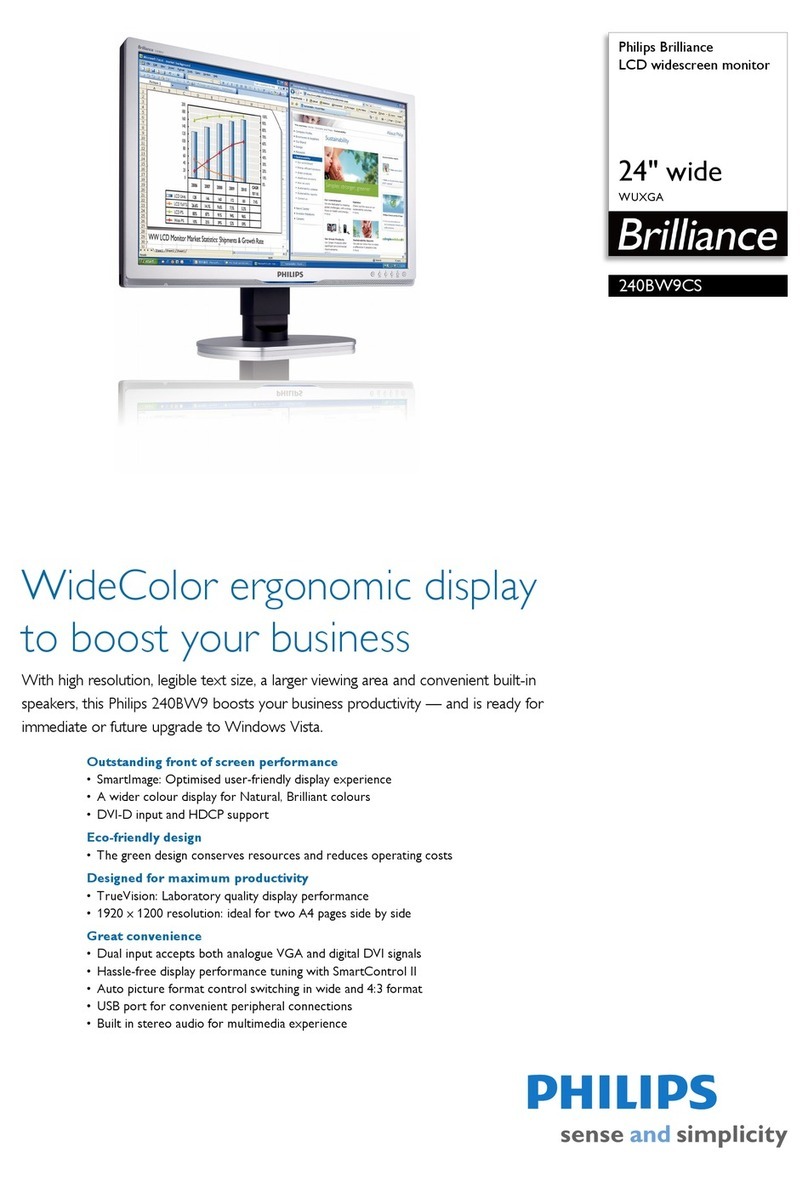 Philips Brilliance 240BW9CS User manual