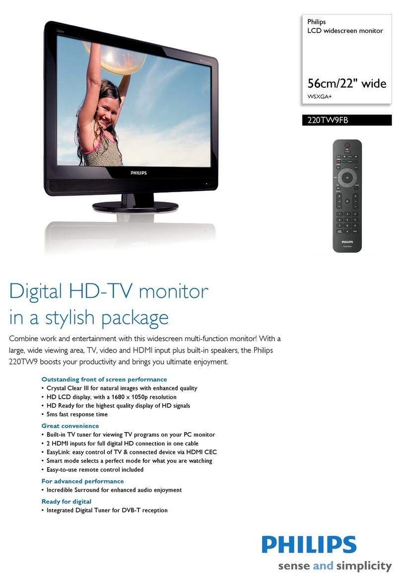 Philips 220TW9FB User manual