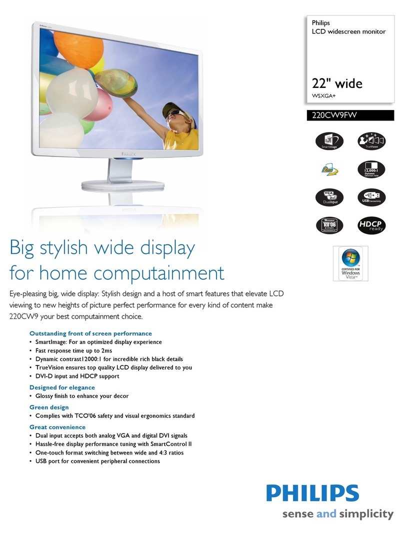 Philips 220CW9FW User manual