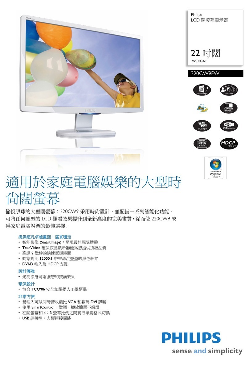Philips 220CW9FW User manual
