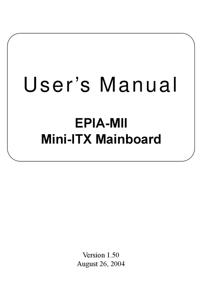 VIA Technologies Mini-ITX Mainboard EPIA-MII user manual VIA Technologies Mini-ITX Mainboard EPIA-MII user manual