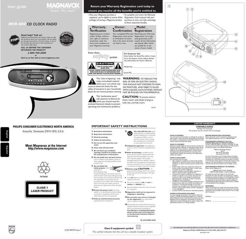 Philips MCR600 user guide