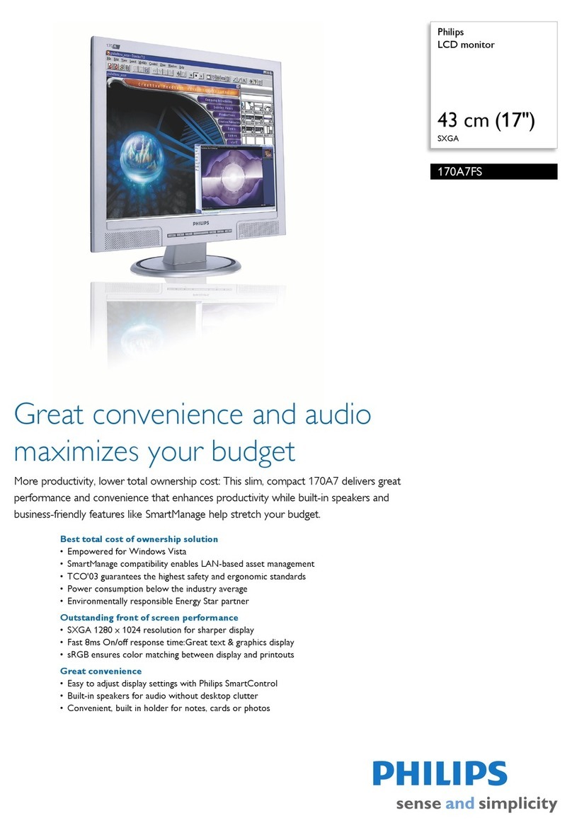 Philips 170A7FS User manual