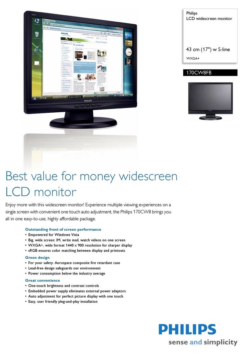 Philips 170CW8FB User manual