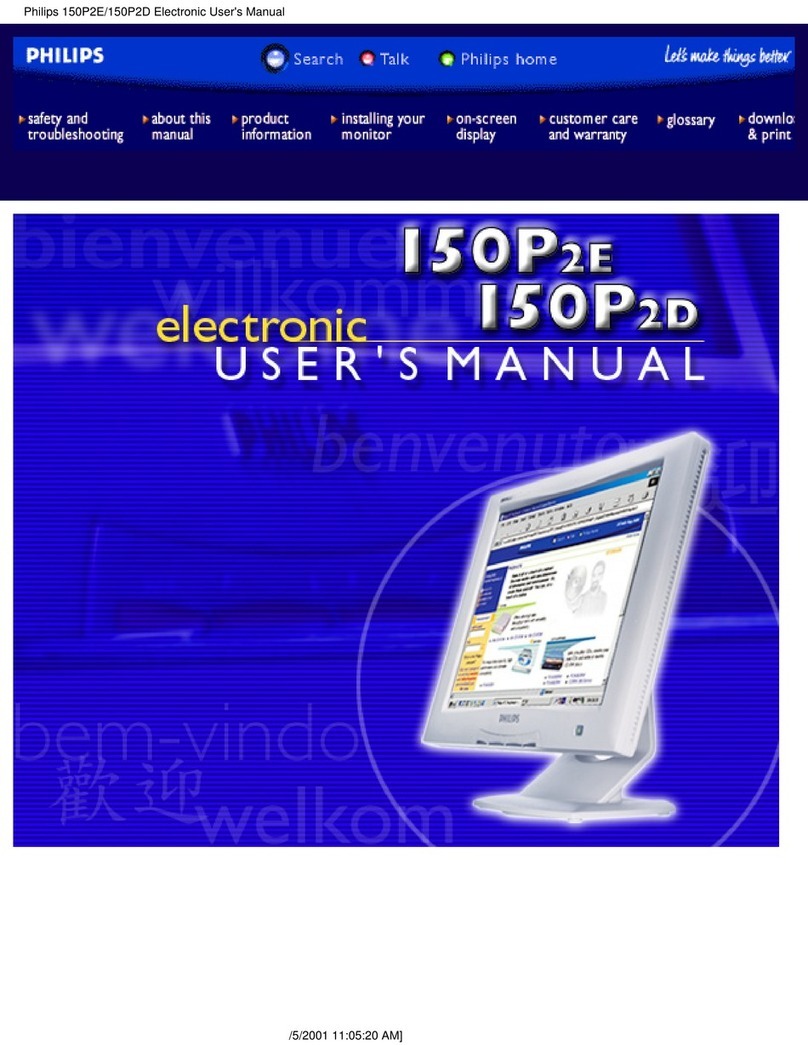 Philips Brilliance 150P2E Installation and operating instructions