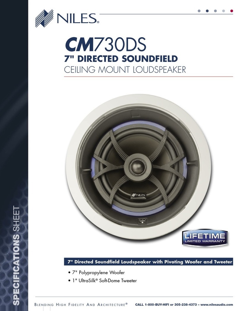 Niles CM730DS Specification sheet