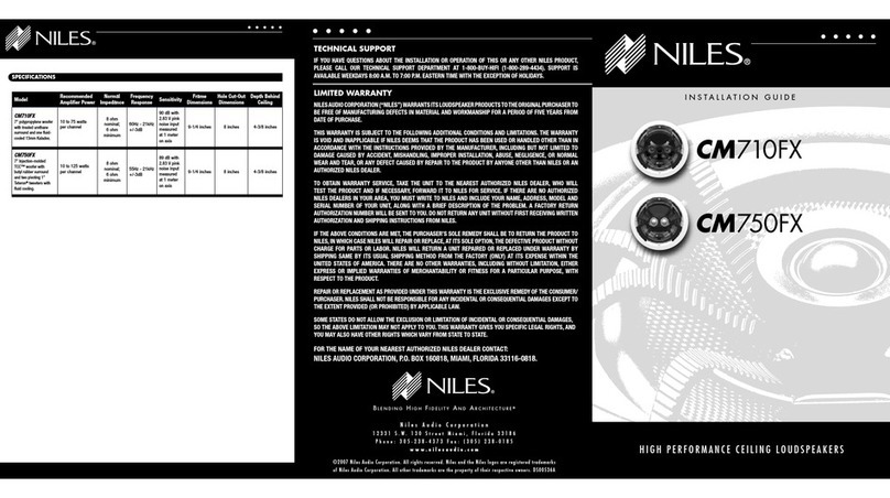 Niles CM710FX User manual