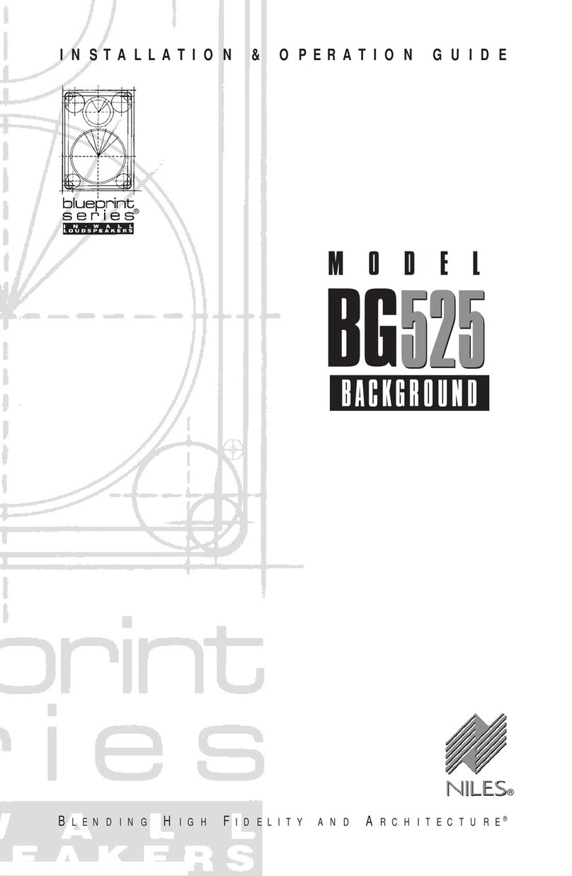 Niles Blueprint BG525 Original operating instructions