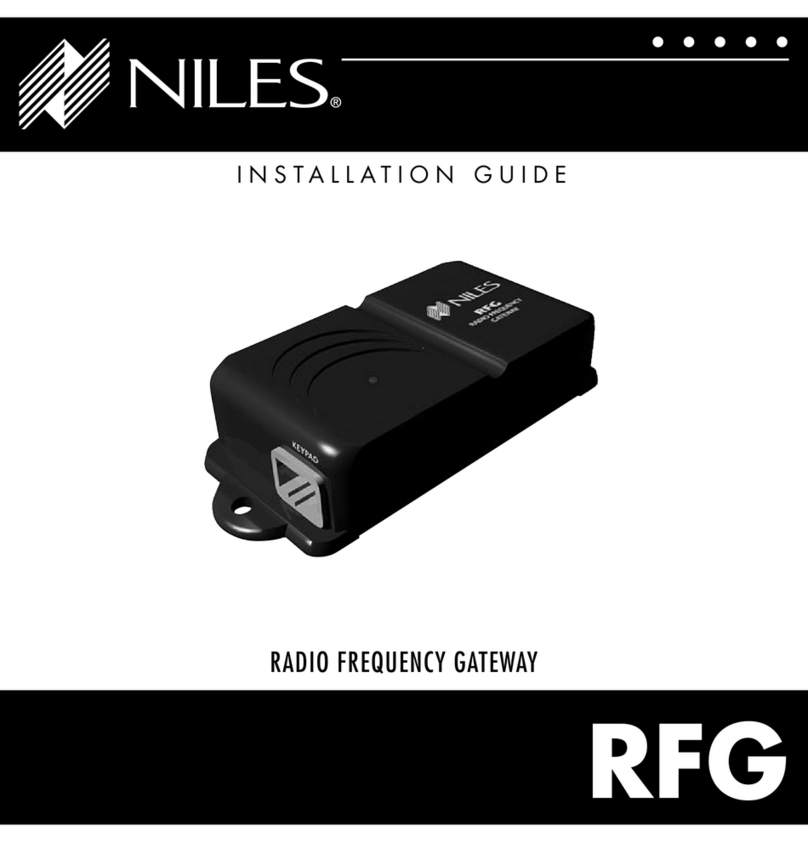 Niles RFG User manual