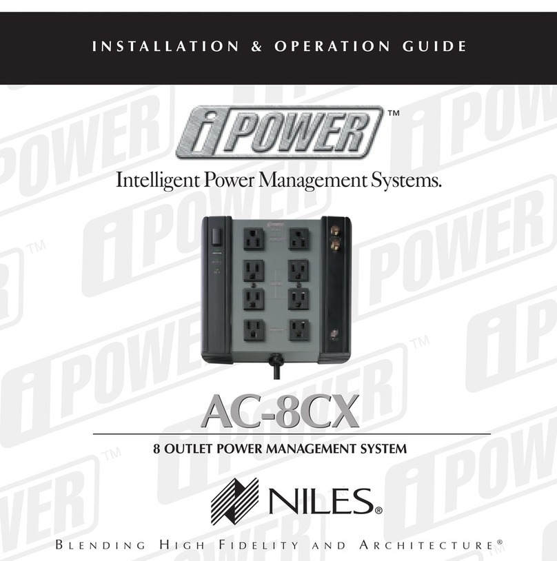 Niles iPower AC-8CX Installation & operation guide