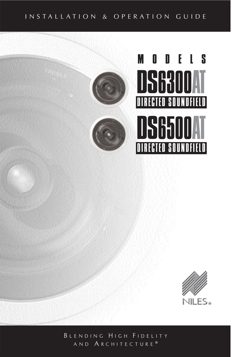 Niles Directed Soundfield DS6300AT Original operating instructions