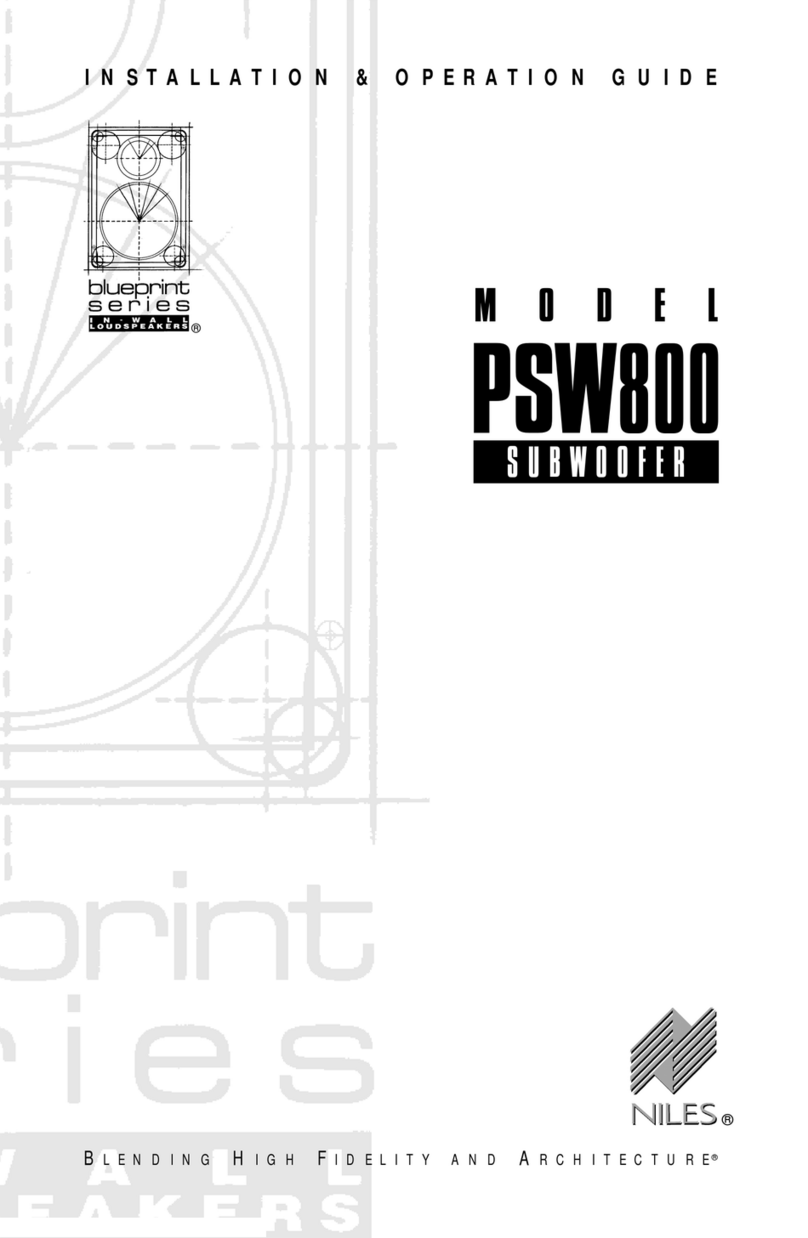Niles PSW800 Original operating instructions