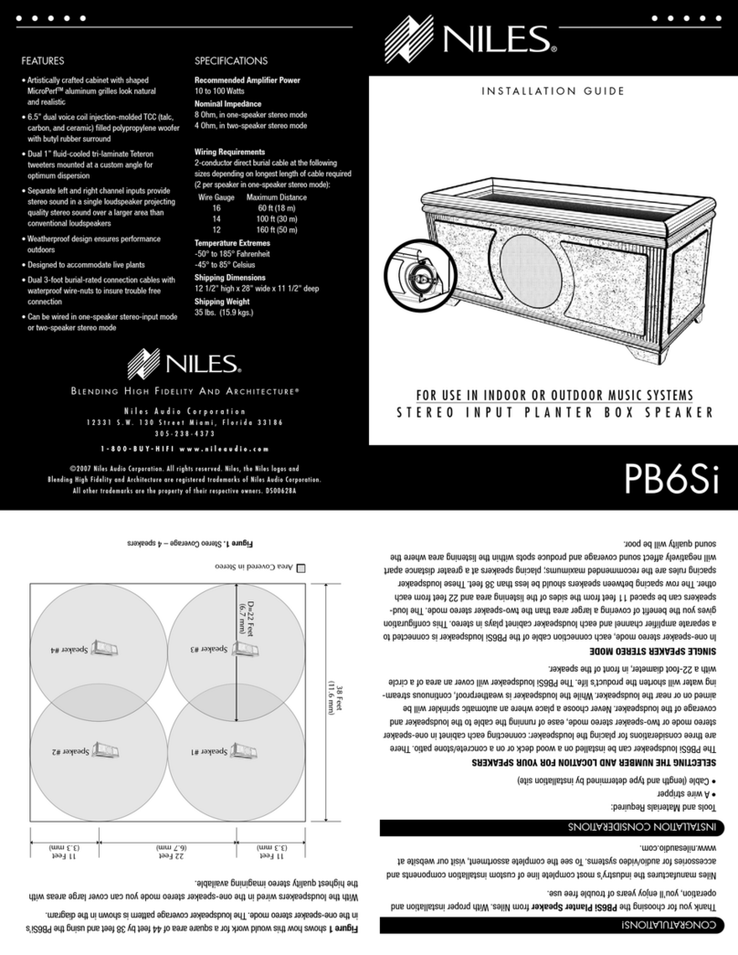 Niles Niles PB6Si installation guide