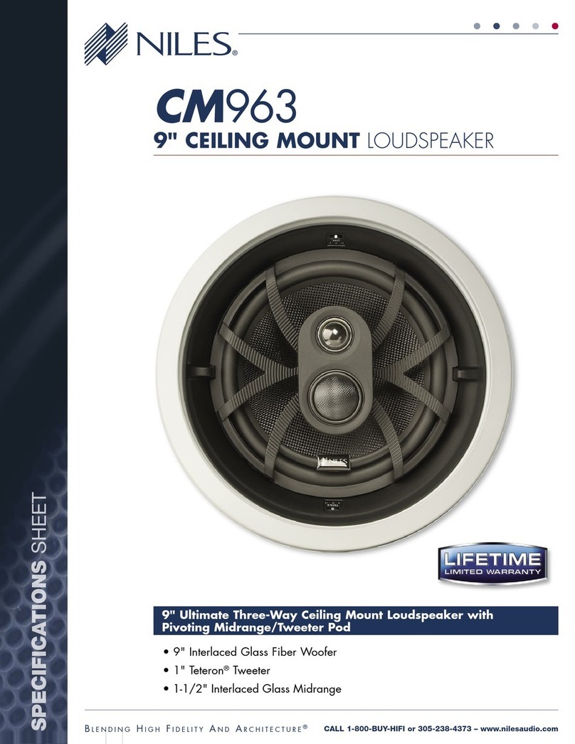 Niles CM963 Specification sheet