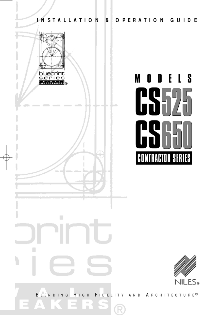 Niles CS525 Operating instructions
