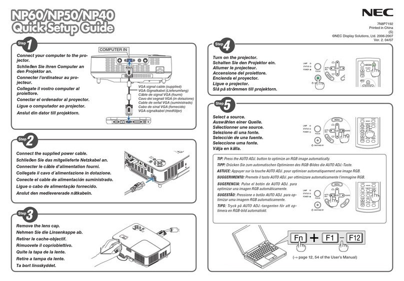 NEC NP40 User manual