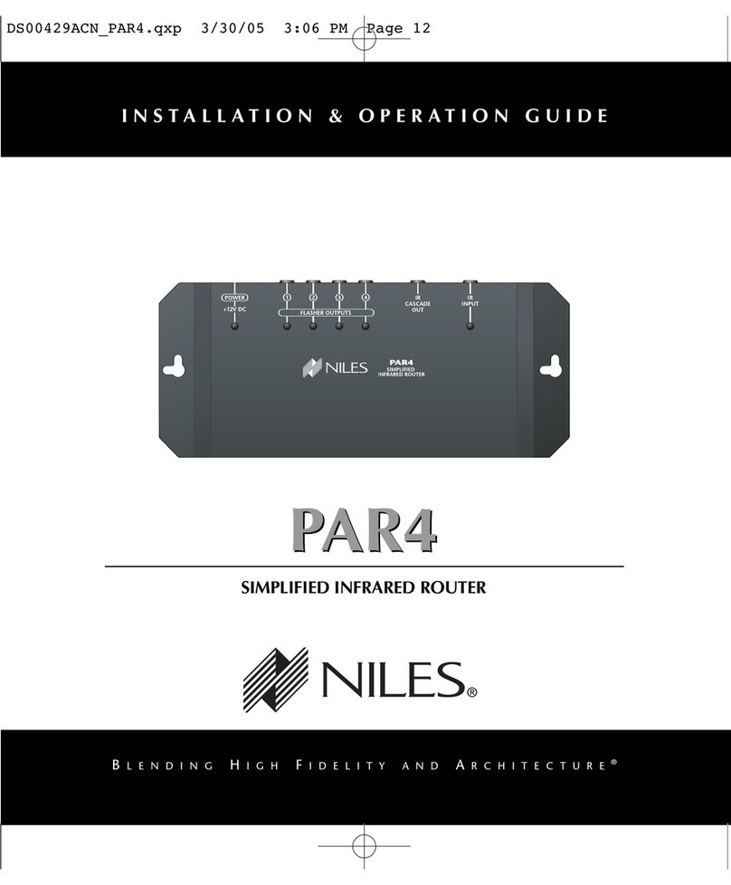 Niles PAR4 Operating instructions