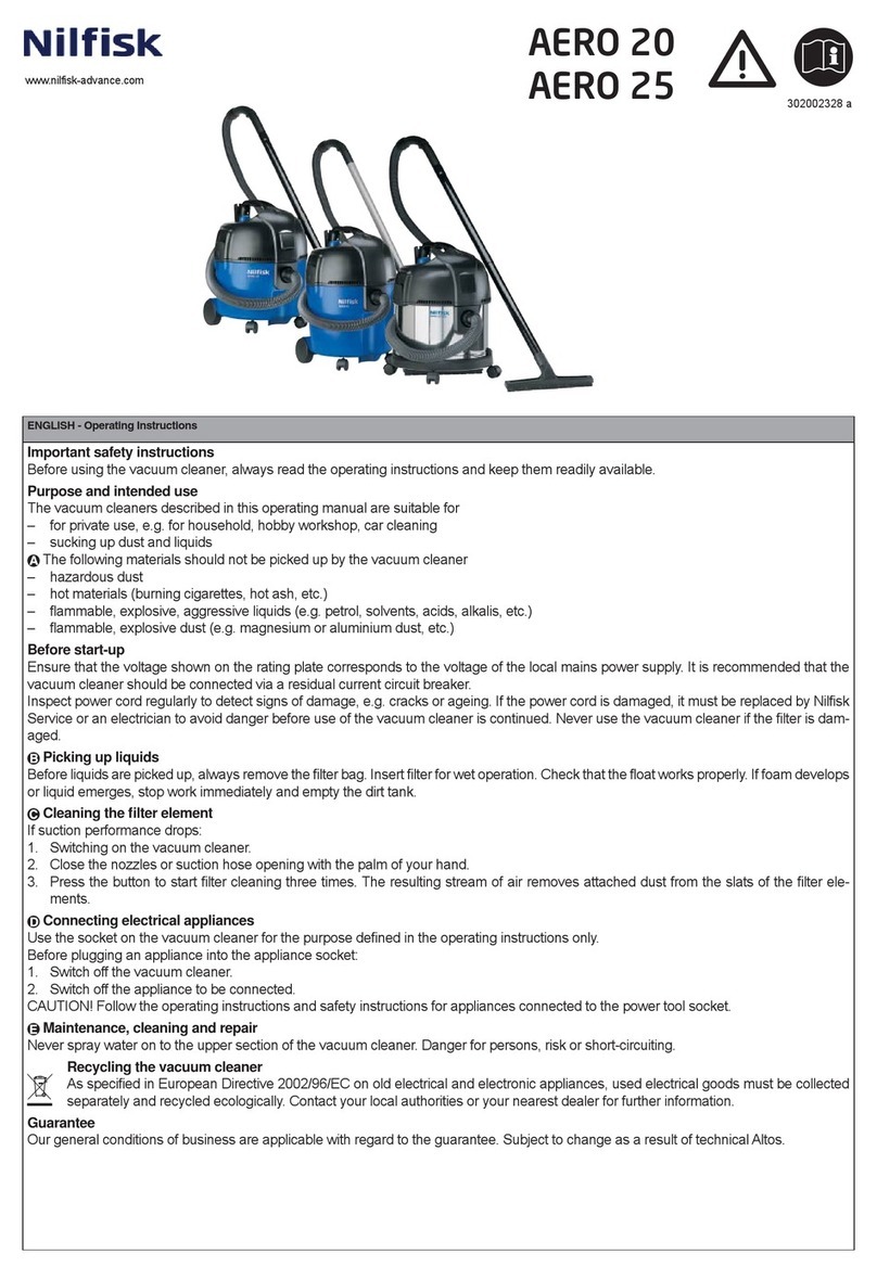 Nilfisk-Advance AERO 20 User manual