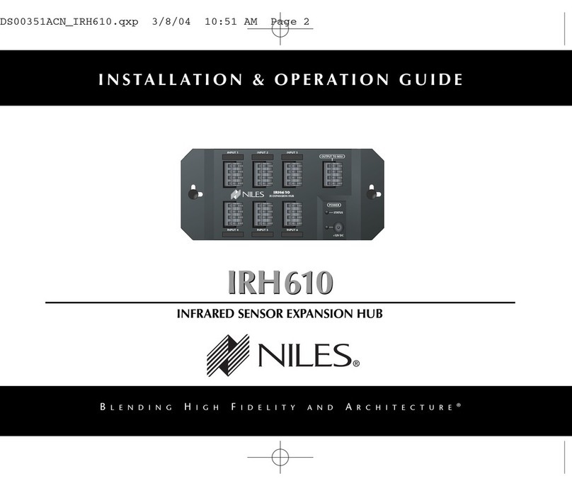 Niles Infrared Sensor Expansion Hub IRH610 Original operating instructions