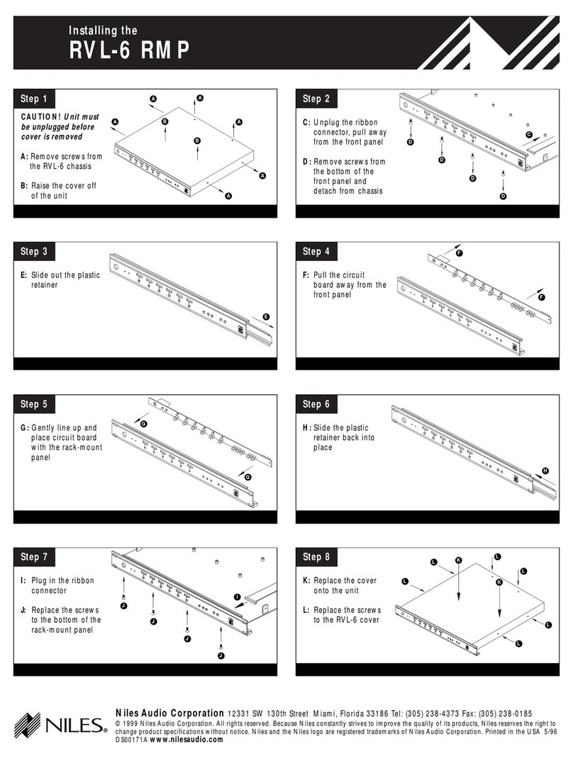 Niles RVL-6 User manual Niles RVL-6 User manual