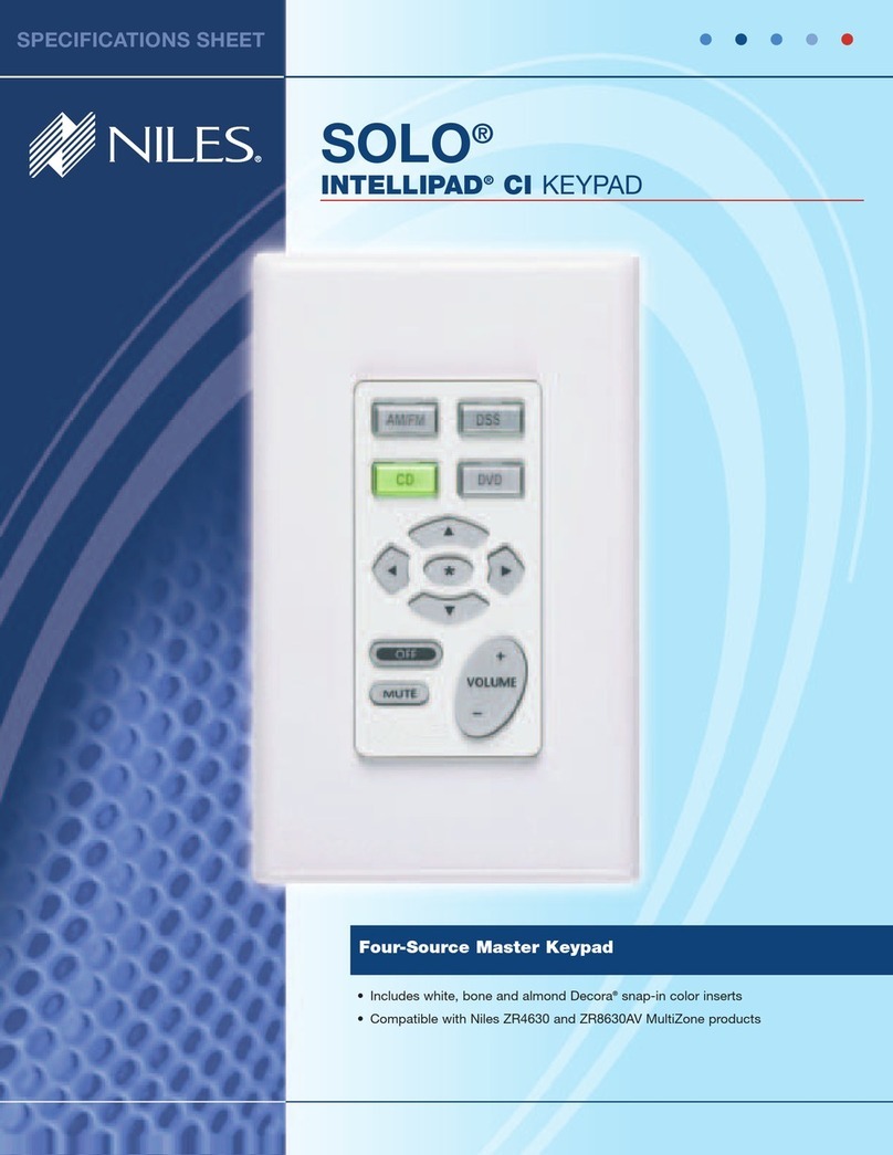 Niles Universal Remote User manual