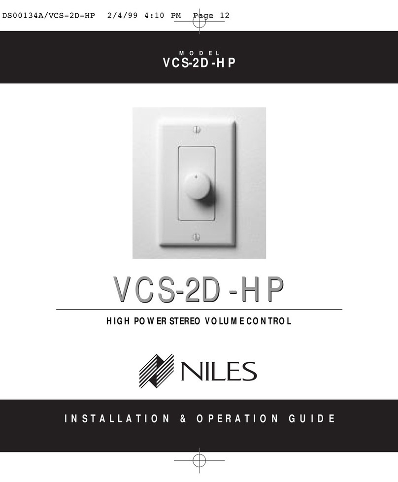 Niles VCS-2D-HP Troubleshooting guide Niles VCS-2D-HP Troubleshooting guide