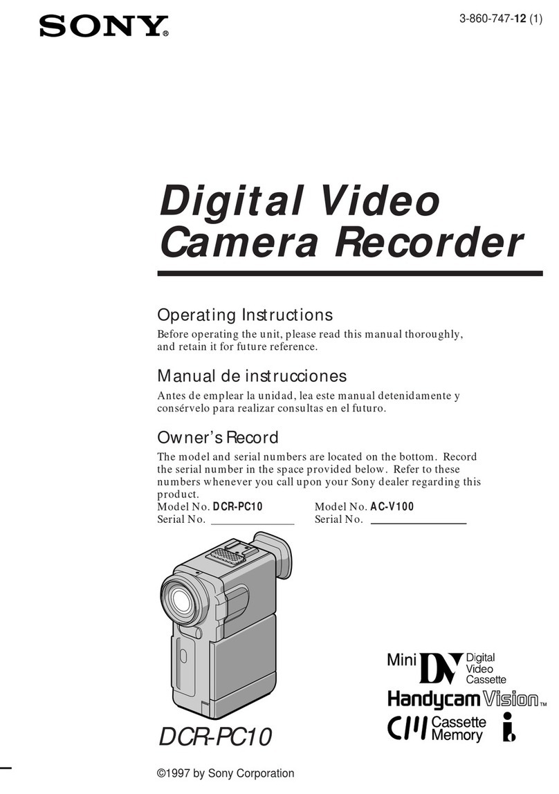 Sony Handycam DCR-PC10 operating instructions