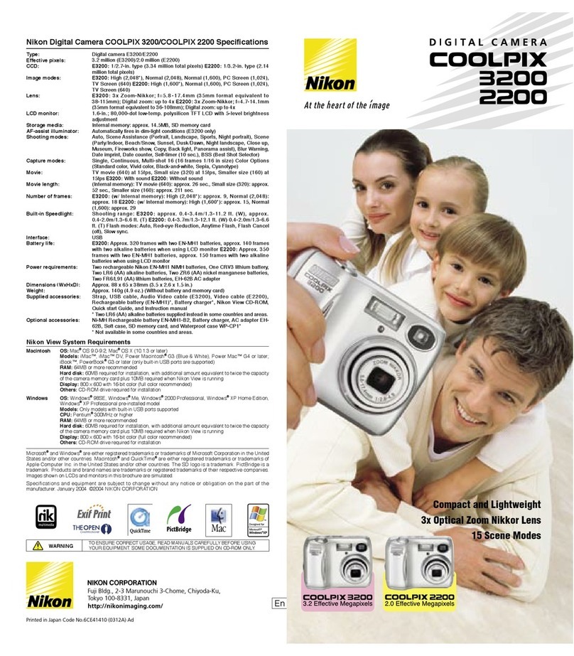 Nikon CoolPix 3200 User manual