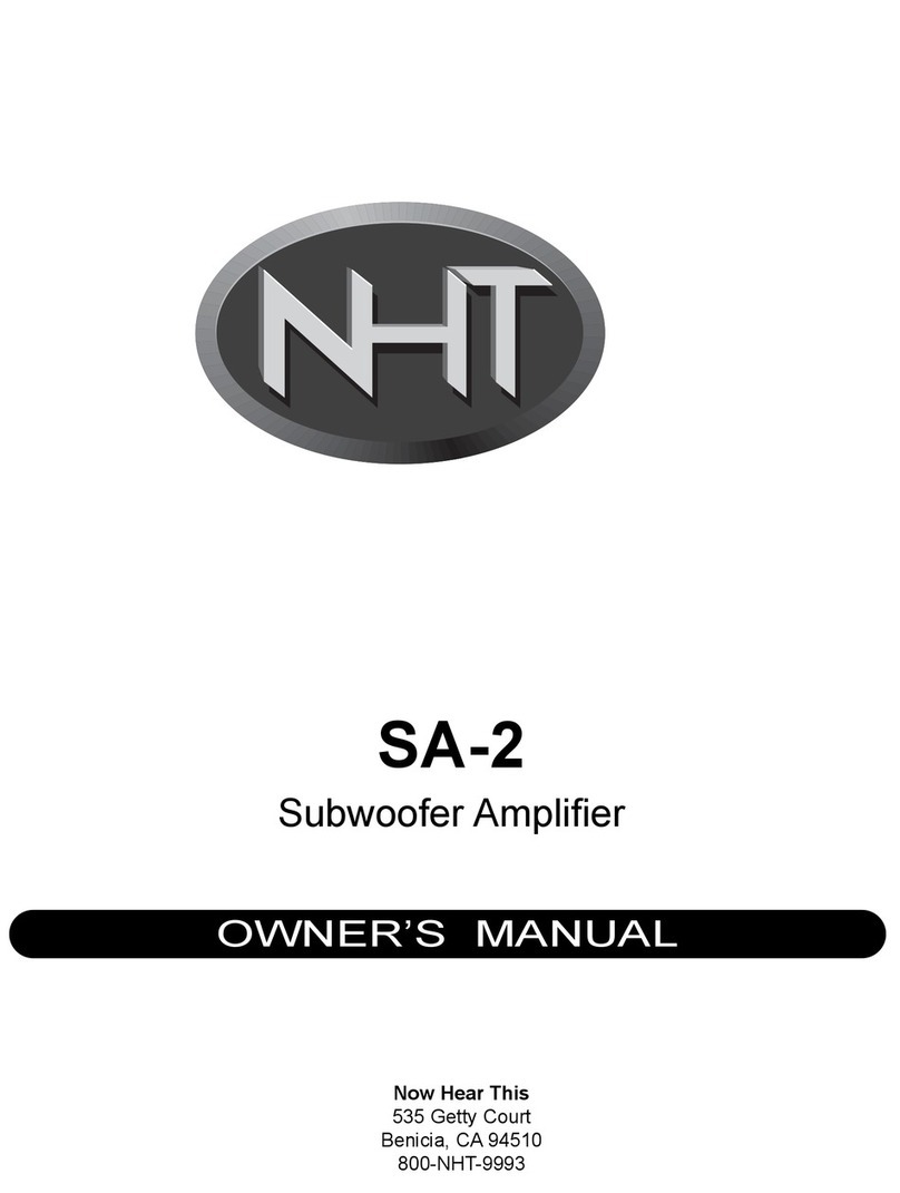 NHT SA-2 User manual