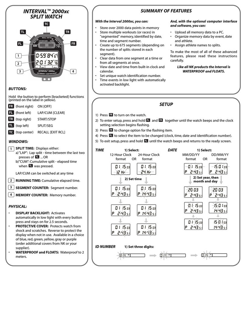 Nielsen-Kellerman INTERVAL 2000xc manual