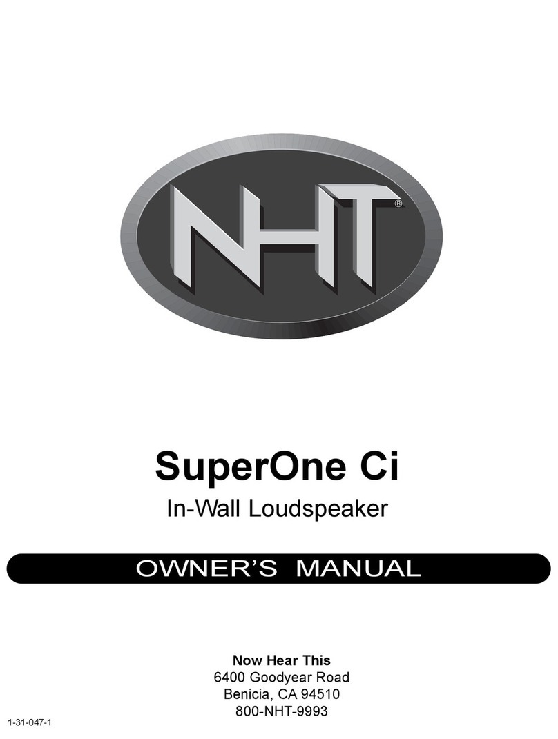NHT SuperOne Ci User manual