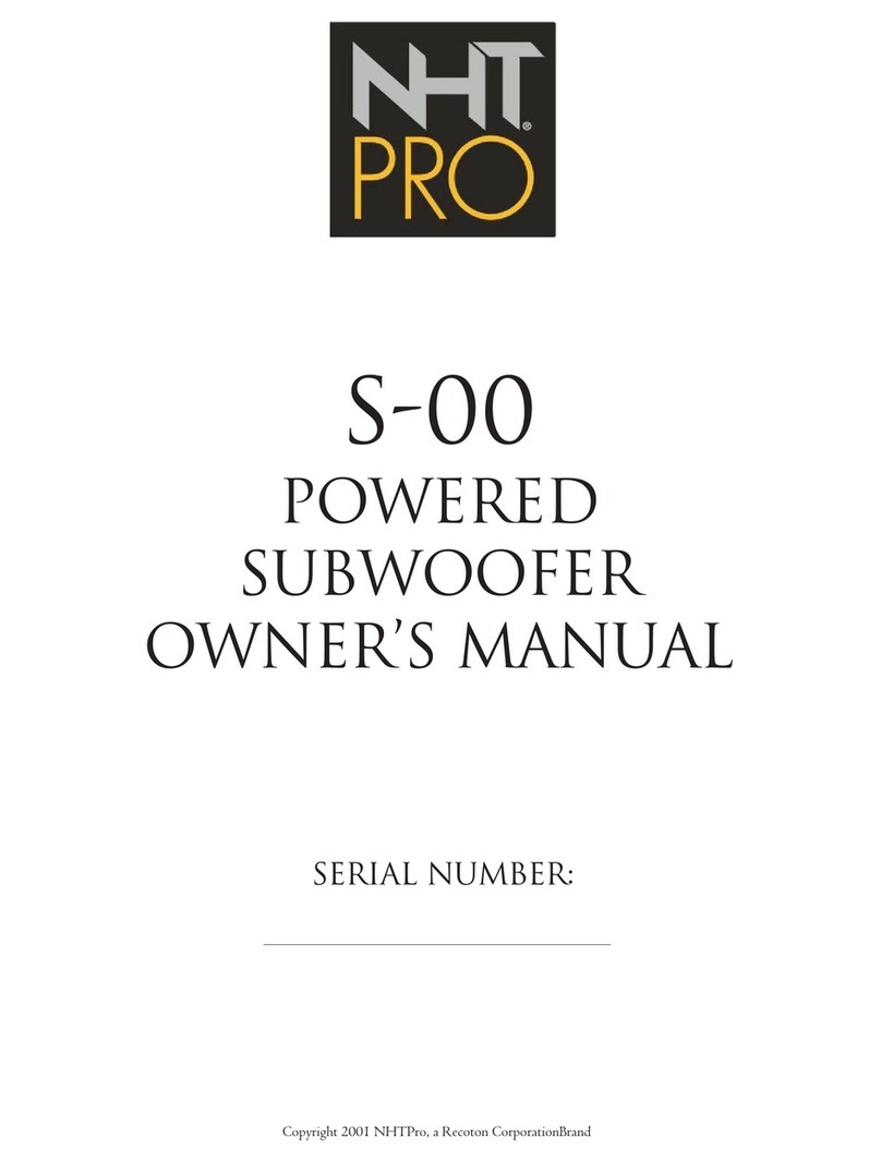 NHT S-00 Powered User manual