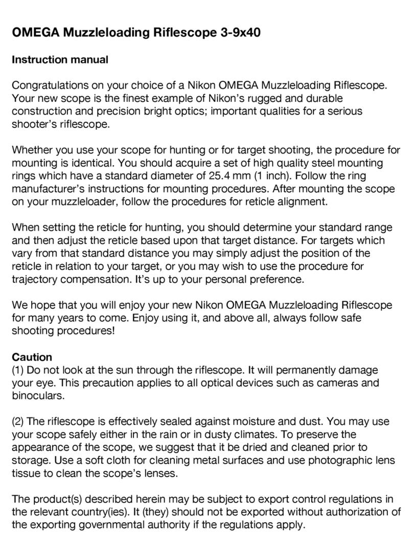 Nikon OMEGA Muzzleloading 3-9x40 User manual Nikon OMEGA Muzzleloading 3-9x40 User manual