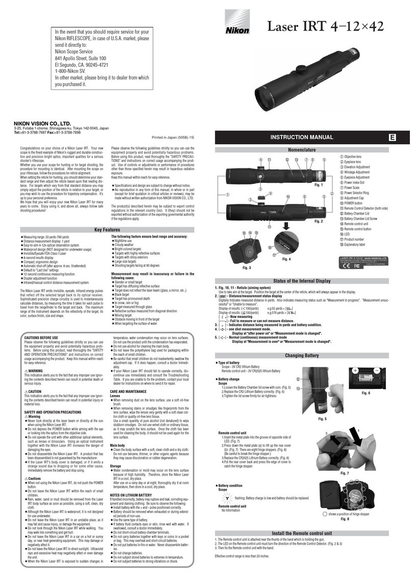 Nikon Laser IRT 4-12X42 User manual Nikon Laser IRT 4-12X42 User manual