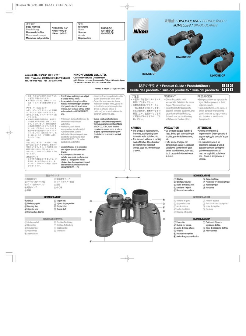 Nikon Binocular 8x32SE CF User manual