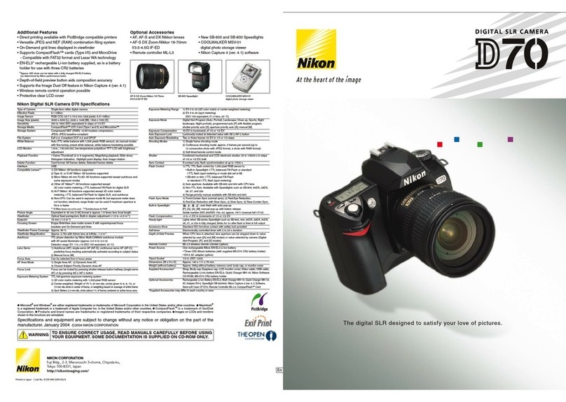 Nikon D70 User manual