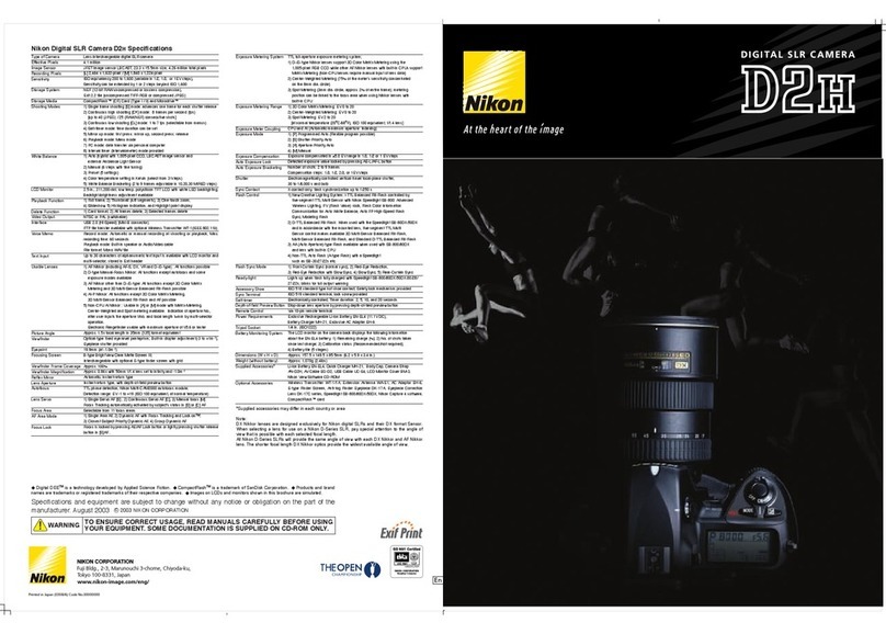 Nikon D2H User manual Nikon D2H User manual