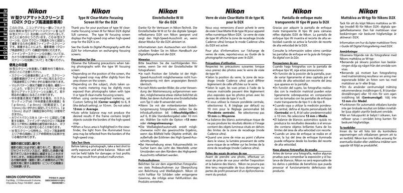 Nikon Type W User manual