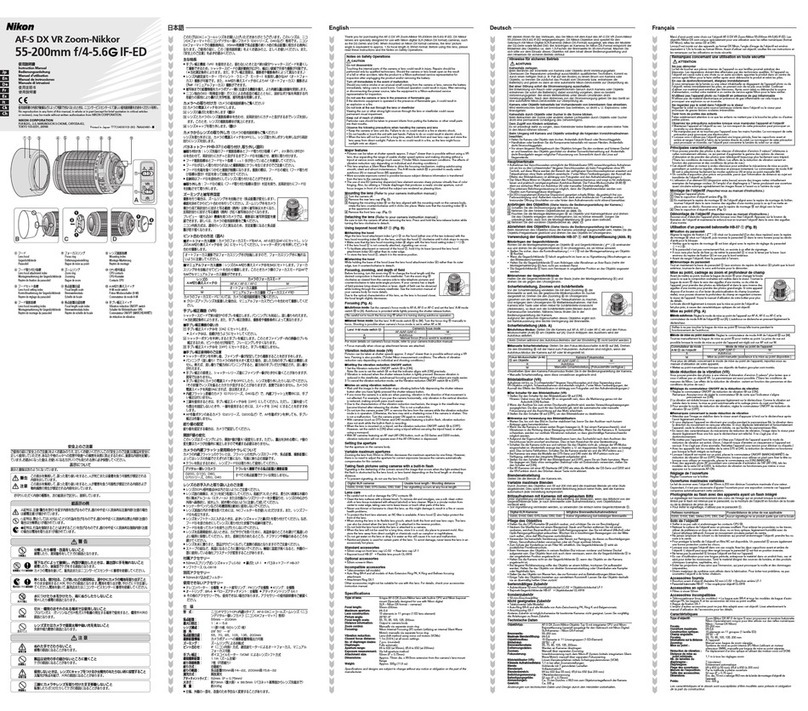 Nikon AF-S DX VR Zoom-Nikkor 55-200mm f/4-5.6G... User manual Nikon AF-S DX VR Zoom-Nikkor 55-200mm f/4-5.6G... User manual