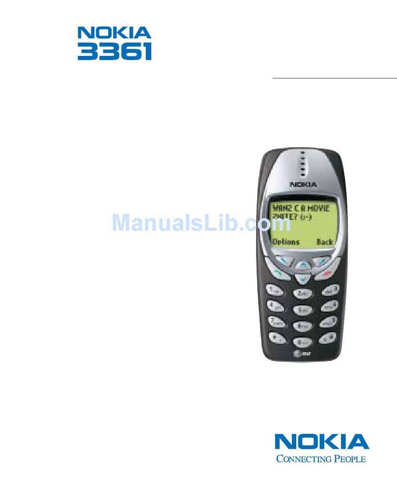 Nokia 3361 - Cell Phone - AMPS User manual