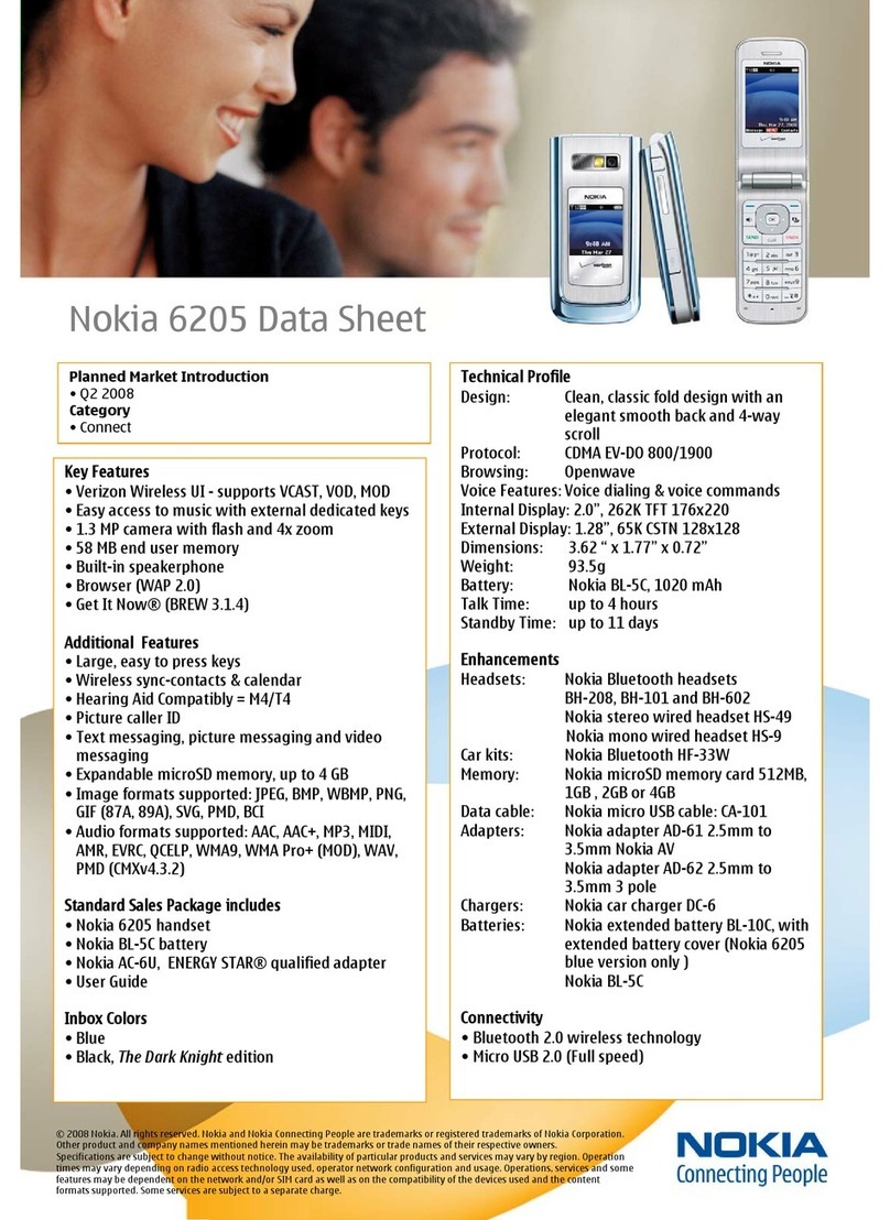 Nokia 6205 datasheet