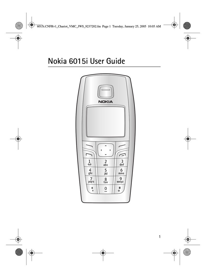 Nokia 6015i - Cell Phone - CDMA User manual Nokia 6015i - Cell Phone - CDMA User manual