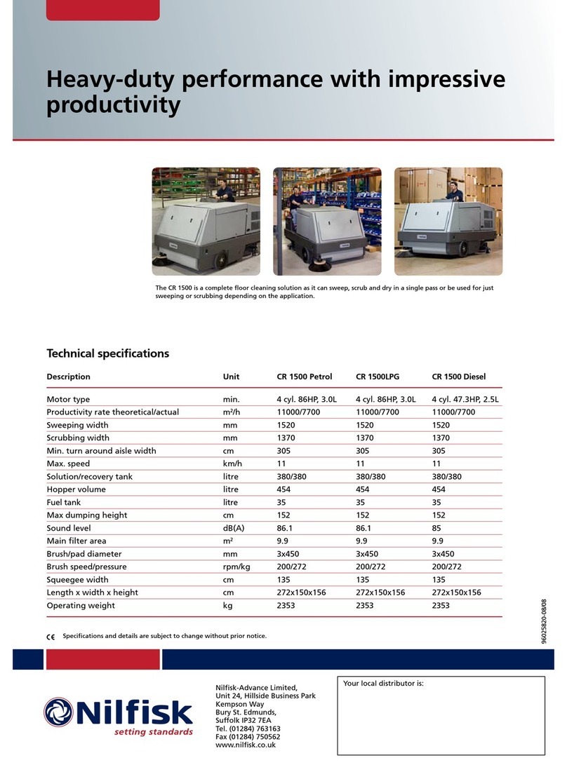 Nilfisk-Advance CR 1500 User manual