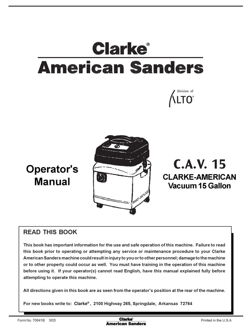 Clarke C.A.V. 15 User manual Clarke C.A.V. 15 User manual