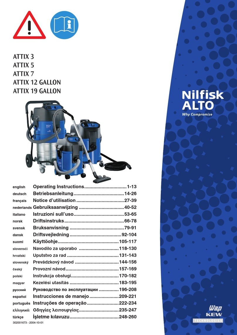 Nilfisk-ALTO Attix 19 Gallon AE User manual Nilfisk-ALTO Attix 19 Gallon AE User manual