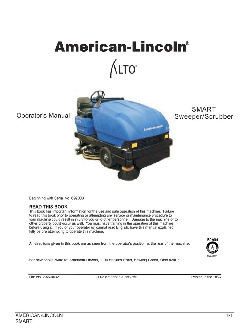 American-Lincoln SMART Sweeper/Scrubber 692003 Operator's manual American-Lincoln SMART Sweeper/Scrubber 692003 Operator's manual