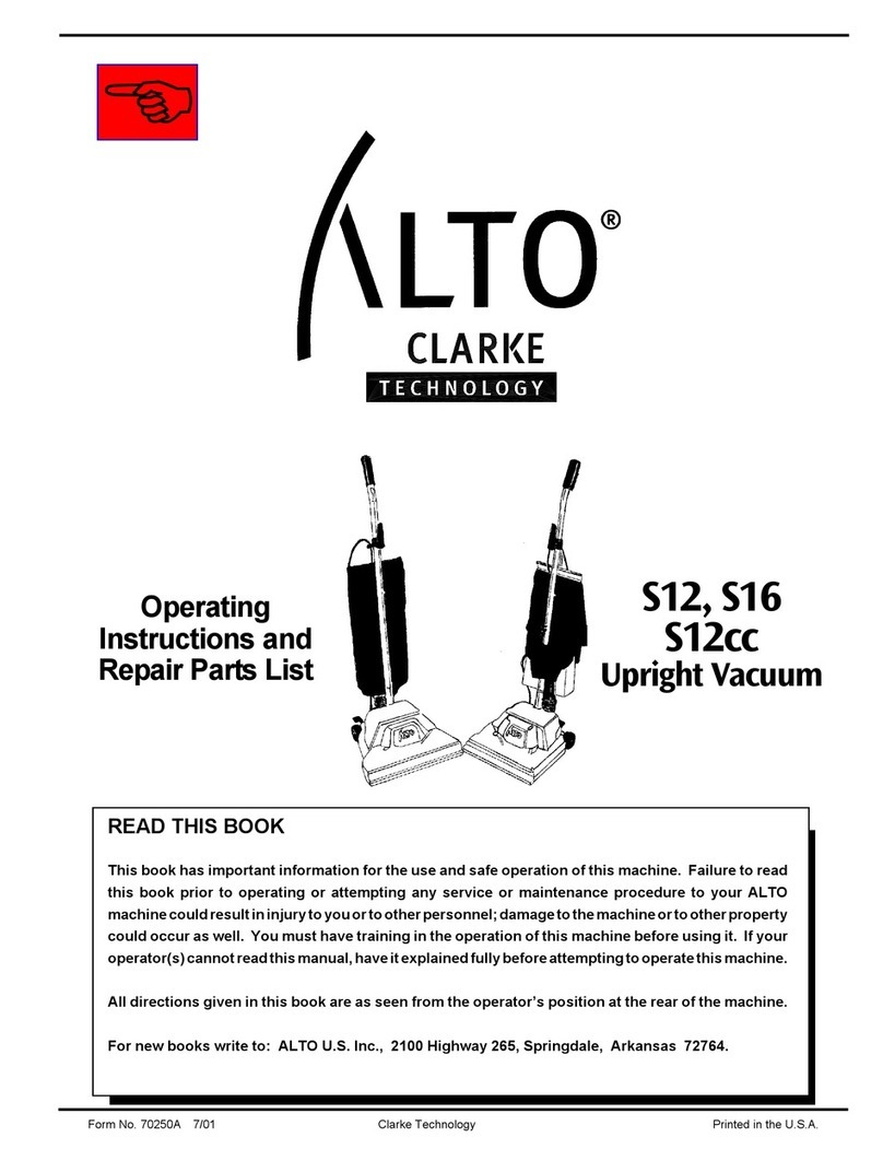 Alto S-12 Operating instructions and repair parts list