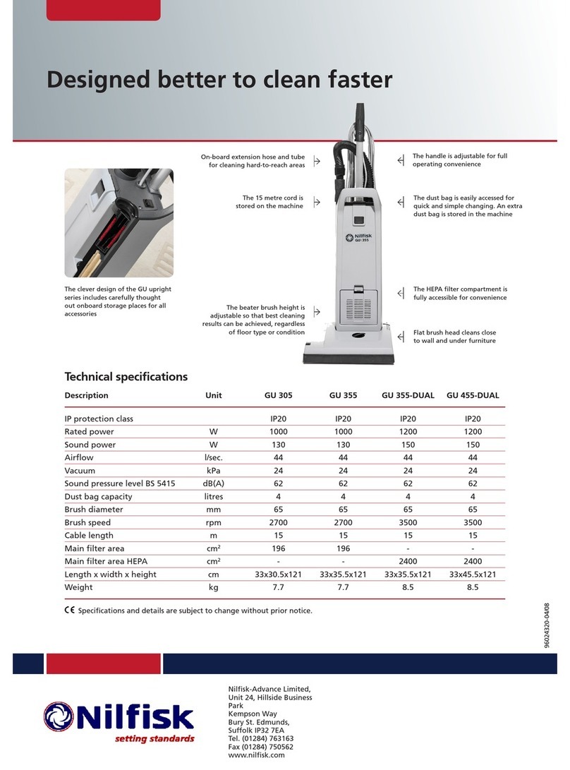 Nilfisk-Advance GU 355-DUAL Technical specifications