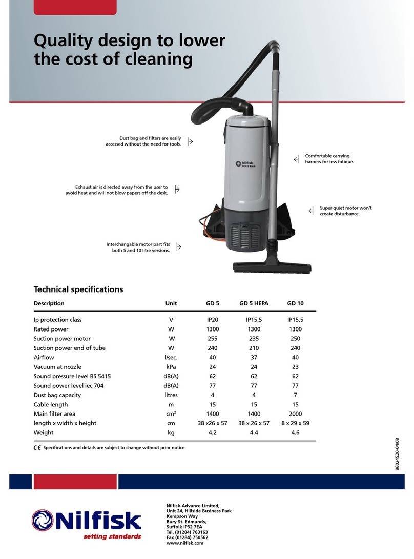 Nilfisk-Advance GD 5/10 User manual