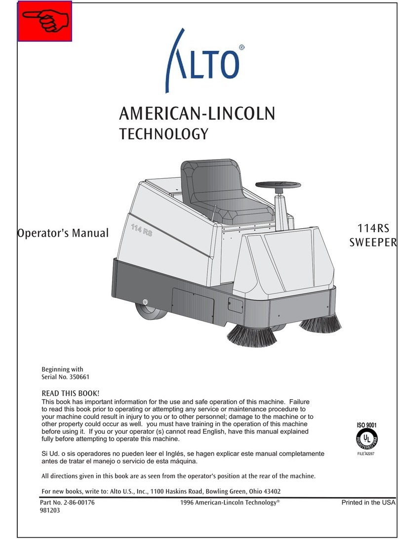 Alto 114RS SWEEPER Operator's manual